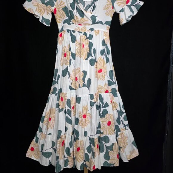 NWT Yvonne & Love Floral Midi Dress M - Picture 2 of 15